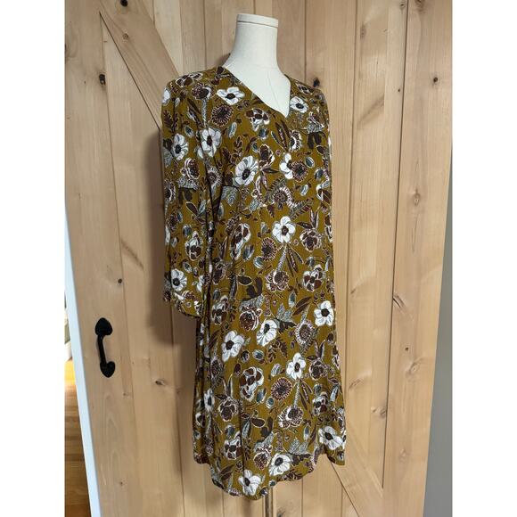 Garnet Hill | Millie Crepe Floral Print Tunic Dress | Size Small - Picture 1 of 10